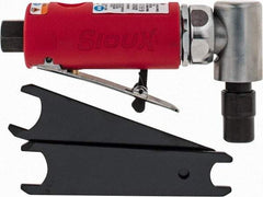 Sioux Tools - 1/4" Collet, Angle Handle, Straight Air Die Grinder - 20,000 RPM, Front Exhaust, 16 CFM, 0.3 hp, 6.21 bar, 1/4 NPT - All Tool & Supply