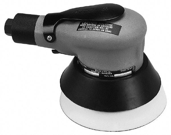 Sioux Tools - 10,000 OPM, 20 CFM Air Consumption, Palm Air Orbital Sander - Round Pad, 1/4 NPT Inlet - All Tool & Supply