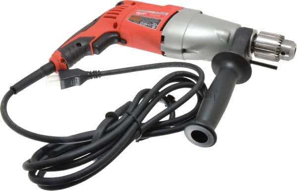 Milwaukee Tool - 120 Volt 1/2" Keyed Chuck Electric Hammer Drill - 0 to 20,000 & 0 to 40,000 BPM, 0 to 1,350 & 0 to 2,500 RPM, Reversible - All Tool & Supply