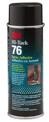 3M - 24 oz Aerosol Clear Spray Adhesive - High Tack, 160°F Heat Resistance, 28 Sq Ft Coverage, High Strength Bond, 10 min Max Bonding Time, Flammable, Series High-Tack 76 - All Tool & Supply