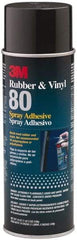 3M - 19 oz Aerosol Yellow Spray Adhesive - High Tack, 300°F Heat Resistance, 28 Sq Ft Coverage, High Strength Bond, 30 min Max Bonding Time, Flammable, Series Rubber & Vinyl 80 - All Tool & Supply