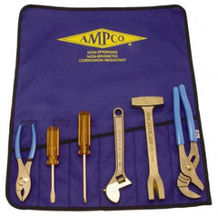 Ampco - 6 Piece Nonsparking Tool Set - Comes in Tool Roll - All Tool & Supply