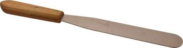 Ampco - 1-1/2" Wide Nickel Copper Spatula - Stiff, Wood Handle, 14" OAL - All Tool & Supply