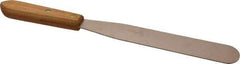 Ampco - 1-1/2" Wide Nickel Copper Spatula - Stiff, Wood Handle, 14" OAL - All Tool & Supply