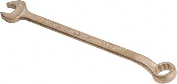 Ampco - 3/4" 12 Point Offset Combination Wrench - 15° Offset Angle, 10-1/8" OAL, Aluminum Bronze, Plain Finish - All Tool & Supply