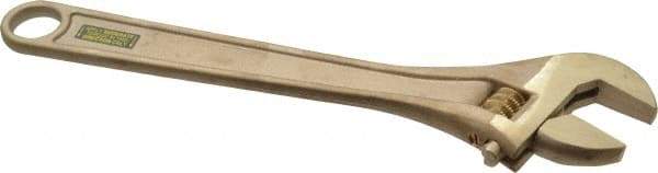 Ampco - 1-5/16" Jaw Capacity, 10" Nonsparking Adjustable Wrench - Aluminum Bronze, Plain Finish - All Tool & Supply