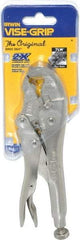 Irwin - 7" OAL Locking Jaw Locking Pliers - 7/16 to 3/4" Jaw Opening, Standard Handle - All Tool & Supply