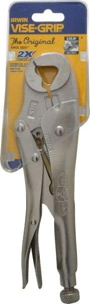 Irwin - 10" OAL Locking Jaw Locking Pliers - 5/8 to 1-1/8" Jaw Opening, Standard Handle - All Tool & Supply