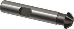 Keo - 1/2" Diam x 1/8" Width of Cut, 45° Included Angle, Shank Connection, High Speed Steel Single Angle Cutter - 3/8" Shank Diam, 2-1/8" Overall Length, Right Hand Cut, Uncoated - All Tool & Supply