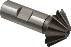 Keo - 1-1/2" Diam x 1/2" Width of Cut, 45° Included Angle, Shank Connection, High Speed Steel Single Angle Cutter - 3/4" Shank Diam, 2-3/4" Overall Length, Right Hand Cut, Uncoated - All Tool & Supply