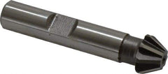 Keo - 1/2" Diam x 7/32" Width of Cut, 60° Included Angle, Shank Connection, High Speed Steel Single Angle Cutter - 3/8" Shank Diam, 2-1/8" Overall Length, Right Hand Cut, Uncoated - All Tool & Supply