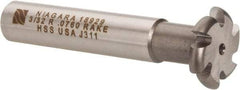 Keo - 3/32" Radius, 3/16" Circle Diam, 7/8" Cutter Diam, Shank Connection, Convex Radius Cutter - 1/2" Shank Diam, 3" OAL, High Speed Steel, Uncoated, 6 Teeth, Weldon Flat - All Tool & Supply