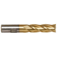 Niagara Cutter - 1-1/4", 1-5/8" LOC, 1-1/4" Shank Diam, 4-1/8" OAL, 2 Flute, Cobalt Square End Mill - All Tool & Supply