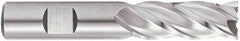 Niagara Cutter - 3/4", 3" LOC, 3/4" Shank Diam, 5-1/4" OAL, 4 Flute, Cobalt Square End Mill - Single End, Uncoated, Spiral Flute, 35° Helix, Centercutting, Right Hand Cut, Right Hand Flute - All Tool & Supply