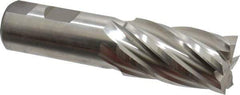 Niagara Cutter - 1-1/8", 2" LOC, 1" Shank Diam, 4-1/2" OAL, 6 Flute, Cobalt Square End Mill - Single End, Uncoated, Spiral Flute, 30° Helix, Centercutting, Right Hand Cut, Right Hand Flute, Series SPC408 - All Tool & Supply