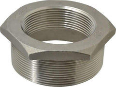 Merit Brass - 4 x 3" Grade 304 Stainless Steel Pipe Hex Bushing - MNPT x FNPT End Connections, 150 psi - All Tool & Supply