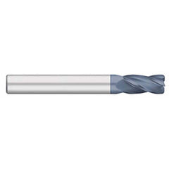 Corner Radius End Mill: 1/4″ Dia, 1-1/8″ LOC, 1/64″ Radius, 4 Flutes, Solid Carbide 3″ OAL, 1/4″ Shank Dia, 30 ° Helix, AlTiN Coated, Corner Radius End, Centercutting