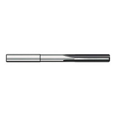 Chucking Reamer: 0.128″ Dia, 2-1/4″ OAL, 5/8″ Flute Length, Straight Shank, Solid Carbide 4 Flute