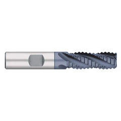 Roughing End Mills; Mill Diameter (Inch): 1/4; Mill Diameter (Decimal Inch): 0.2500; Number of Flutes: 4; Pitch: Coarse; Length of Cut (Inch): 5/8; Length of Cut (Decimal Inch): 0.6250; Shank Diameter (Inch): 0.3750; 3/8; Shank Diameter (mm): 0.3750; Shan