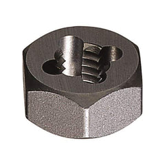 Vermont Tap & Die - M10x1.50 Metric Coarse Thread, Right Hand Thread, Hex Rethreading Die - Carbon Steel, 7/16" Thick, Series 280M - Exact Industrial Supply