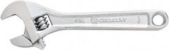 Crescent - 1/2" Jaw Capacity, 4" Standard Adjustable Wrench - Steel, Chrome Finish, 4" OAL - All Tool & Supply