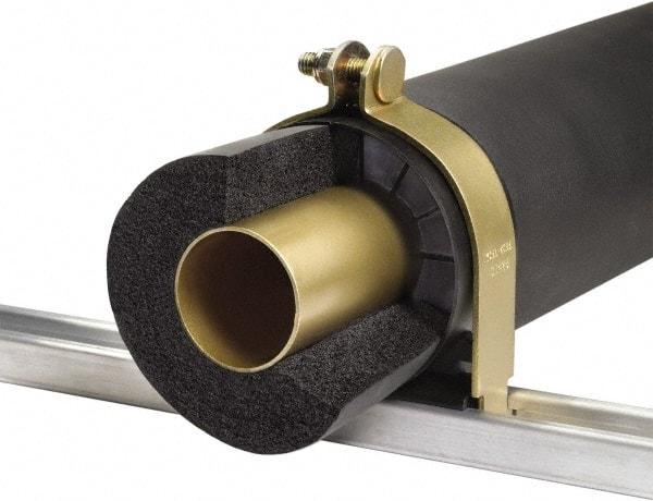 Klo-Shure - 1-3/8" Pipe, Zinc Plated Steel Strut Mount Insulation Coupling - Trivalent Zinc & Yellow - All Tool & Supply