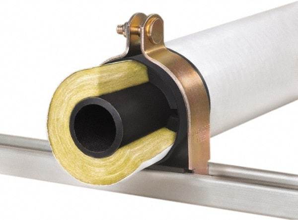 Klo-Shure - 3/4" Pipe, Zinc Plated Steel Strut Mount Insulation Coupling - Trivalent Zinc & Yellow - All Tool & Supply