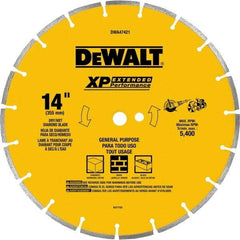 DeWALT - 14" Diam x 1" Hole x 1/2" Thick, I Hardness, Surface Grinding Wheel - Diamond, Type 1, Fine/Extra Fine Grade - All Tool & Supply