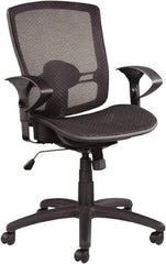 ALERA - 39-3/8" High Mid Back Chair - 25" Wide x 26-1/4" Deep, Mesh Seat, Black - All Tool & Supply