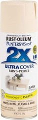 Rust-Oleum - Ivory Silk, Satin, Enamel Spray Paint - 8 Sq Ft per Can, 12 oz Container, Use on Multipurpose - All Tool & Supply