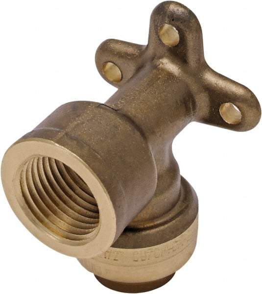 SharkBite - Brass & Chrome Pipe Fittings Type: 90 Drop Ear Elbow Fitting Size: 1/2 x 12 - All Tool & Supply