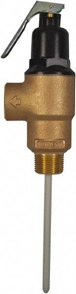 CASH ACME - 3/4" Inlet, 3/4" Outlet, MNPT x MNPT, ASME Safety Relief Valve - 150 Max psi, Bronze, 500000 BTUs - All Tool & Supply