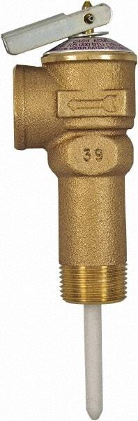 CASH ACME - 3/4" Inlet, 3/4" Outlet, FNPT x MNPT, ASME Safety Relief Valve - 150 Max psi, Bronze, 500000 BTUs - All Tool & Supply