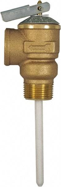 CASH ACME - 3/4" Inlet, 3/4" Outlet, FNPT x MNPT, ASME Safety Relief Valve - 150 Max psi, Bronze, 500000 BTUs - All Tool & Supply