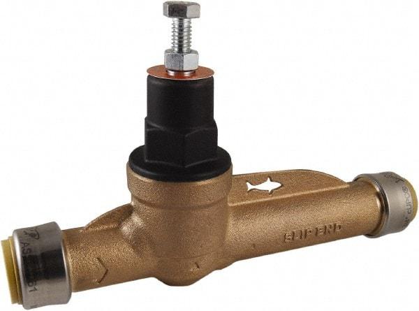 SharkBite - 1/2" Pipe, Push Fit End Connection, Bronze Body Pressure Regulating Valve - EPDM Seal, 200 psi Inlet Pressure, 10 to 70 psi Working Pressure - All Tool & Supply