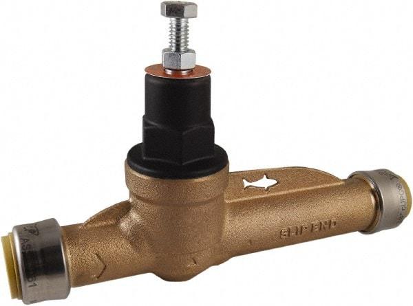 SharkBite - 3/4" Pipe, Push Fit End Connection, Bronze Body Pressure Regulating Valve - EPDM Seal, 200 psi Inlet Pressure, 10 to 70 psi Working Pressure - All Tool & Supply