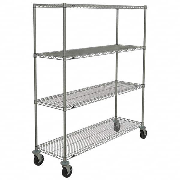 Metro - 600 Lb Capacity 4 Shelf Mobile Wire Shelving Unit - Add-On Unit - All Tool & Supply