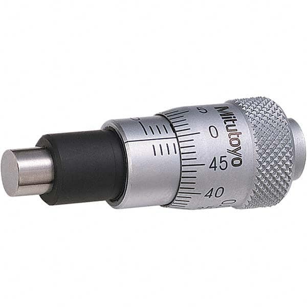 Mitutoyo - Mechanical Micrometer Heads Minimum Measurement (mm): 0.00 Maximum Measurement (mm): 6.50 - All Tool & Supply