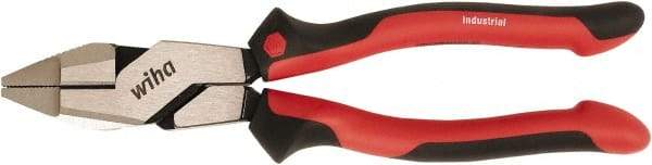 Wiha - 9-1/2" OAL, Side Cutting Linesman's Pliers - Soft Grip Handles - All Tool & Supply