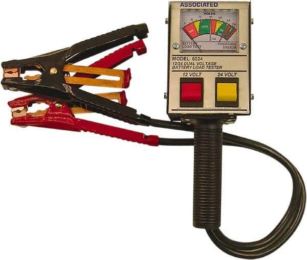 Associated Equipment - 12/24 Volt Battery Load Tester - 0 to 1,000 CCA Range, 2' Cable - All Tool & Supply