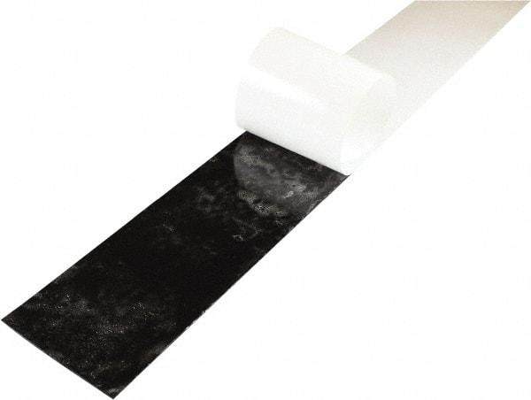 Value Collection - 1/2" Thick x 4" Wide x 36" Long, Adhesive Backed Buna-N Rubber Strip - Stock Length, 60 Shore A Durometer, 1,500 psi Tensile Strength, -40 to 225°F, Black - All Tool & Supply