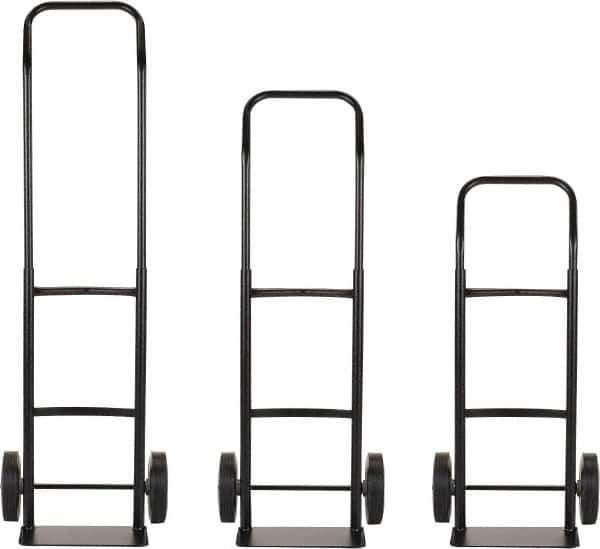 Harper Trucks - 600 Lb Capacity 40" OAH Convertible Hand Truck - 14 x 7" Base Plate, Continuous Handle, Steel, Solid Rubber Swivel Wheels - All Tool & Supply