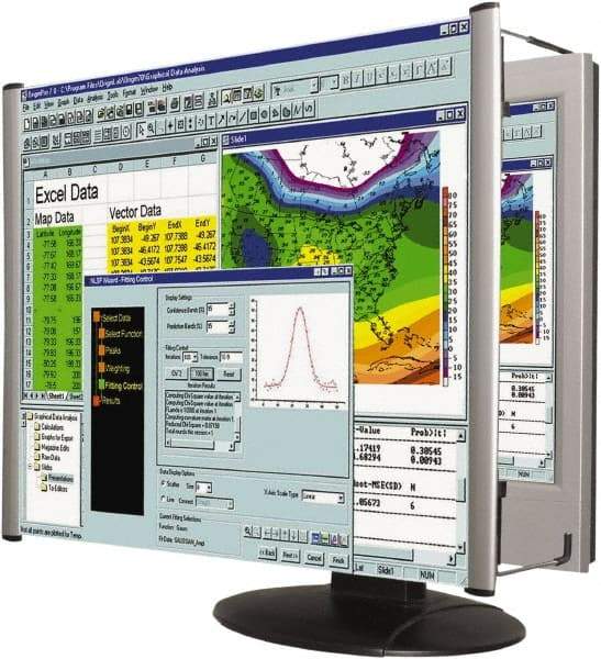 Kantek - Silver Monitor Filter - Use with LCDs - All Tool & Supply