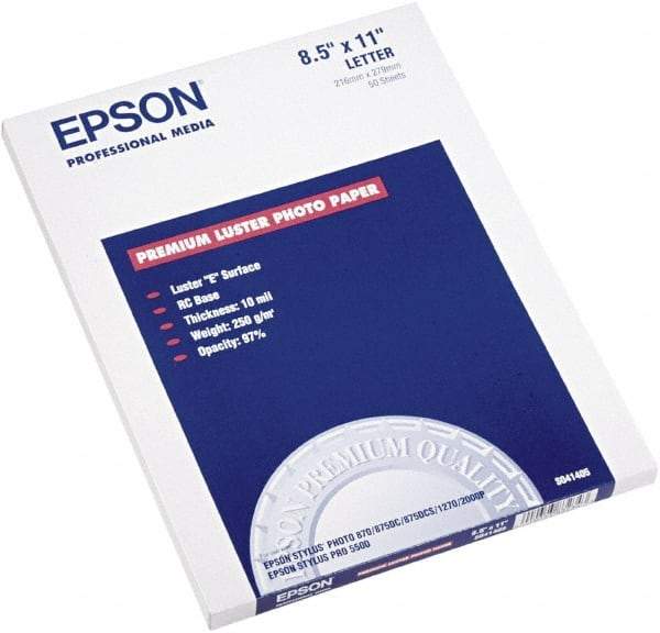 Epson - White Photo Paper - Use with Inkjet Printers - All Tool & Supply