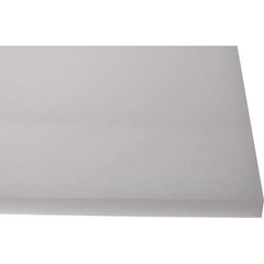 Made in USA - 3/4" Thick x 1' Wide x 4' Long, Polyethylene (HDPE) Sheet - White, Shore D-65 Hardness, Cutting Board Grade, ±10% Tolerance - All Tool & Supply