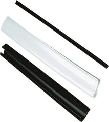 Caplugs - Vinyl Edge Liner - 3/4" Inside Width, 0.35" Deep, 0.38 to 0.759" Hard Metal Thickness, Black - All Tool & Supply