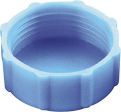 Caplugs - Round Head, Threaded Cap - 7/16" Long, High-Density Polyethylene, Blue - All Tool & Supply