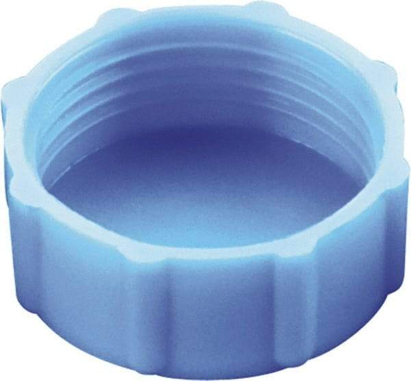 Caplugs - Round Head, Threaded Cap - 17/64" Long, High-Density Polyethylene, Blue - All Tool & Supply