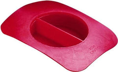 Caplugs - 2.55" ID, Round Head with Rectangular Flange Flange Plug - 3/4" Long, Low-Density Polyethylene, Red - All Tool & Supply