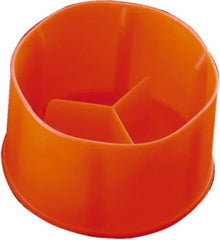 Caplugs - 1.58" ID, Round Head Connector Cap - 1-1/16" Long, Low-Density Polyethylene, Orange - All Tool & Supply